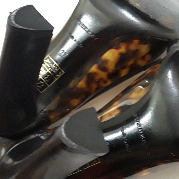 Burberry Leopard Leather/PVC Brouge Pumps - Picture 11 of 15